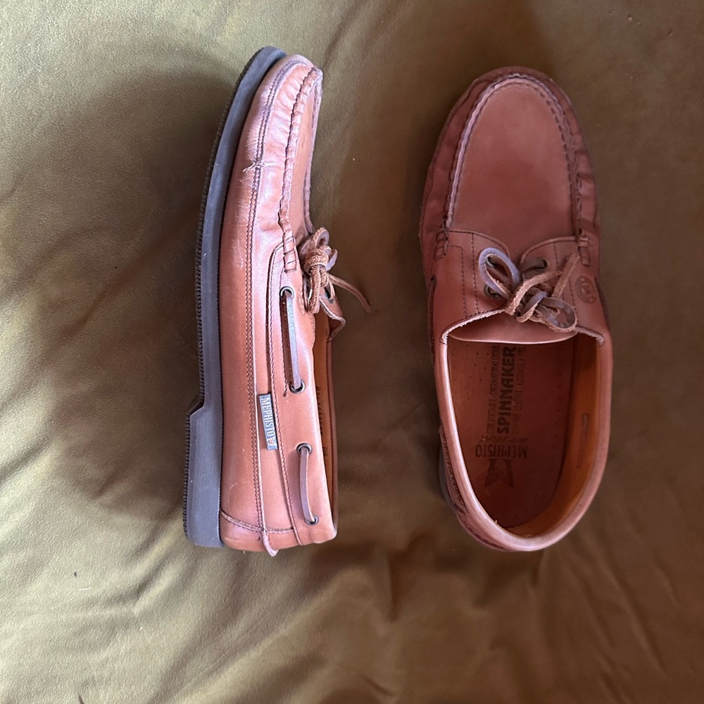 NWOT Discontinued Mephisto Spinnaker Leather Boat Shoes—Men’s 10.5